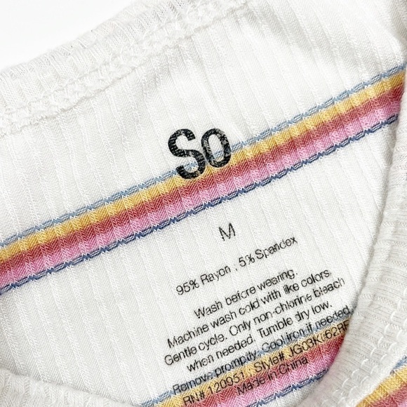 SO rainbow/white striped top - Picture 4 of 5